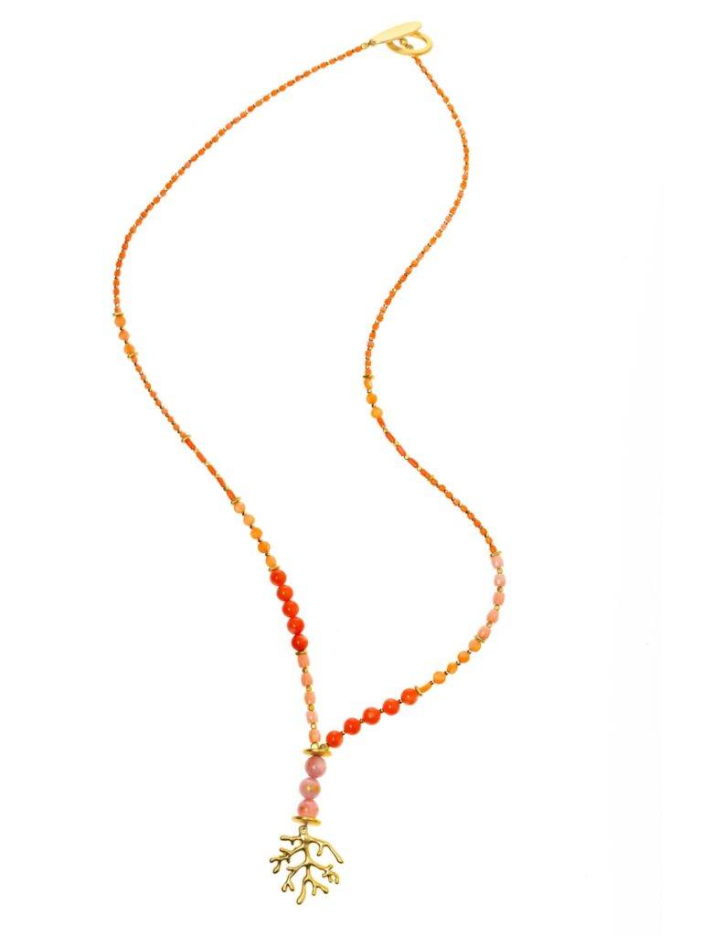Apricot Fire Coral Necklace