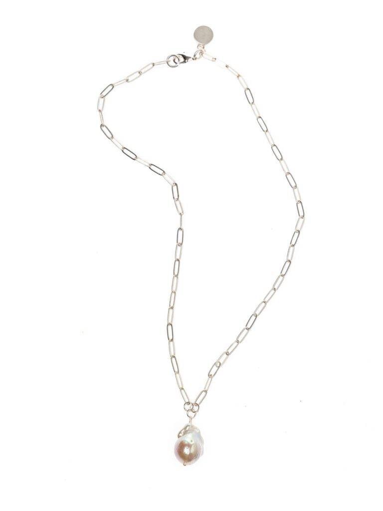Lotus Pearl Chain Necklace