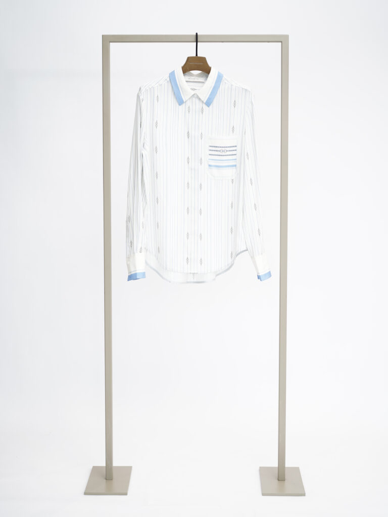 Herzen Blue and Grey Blouse