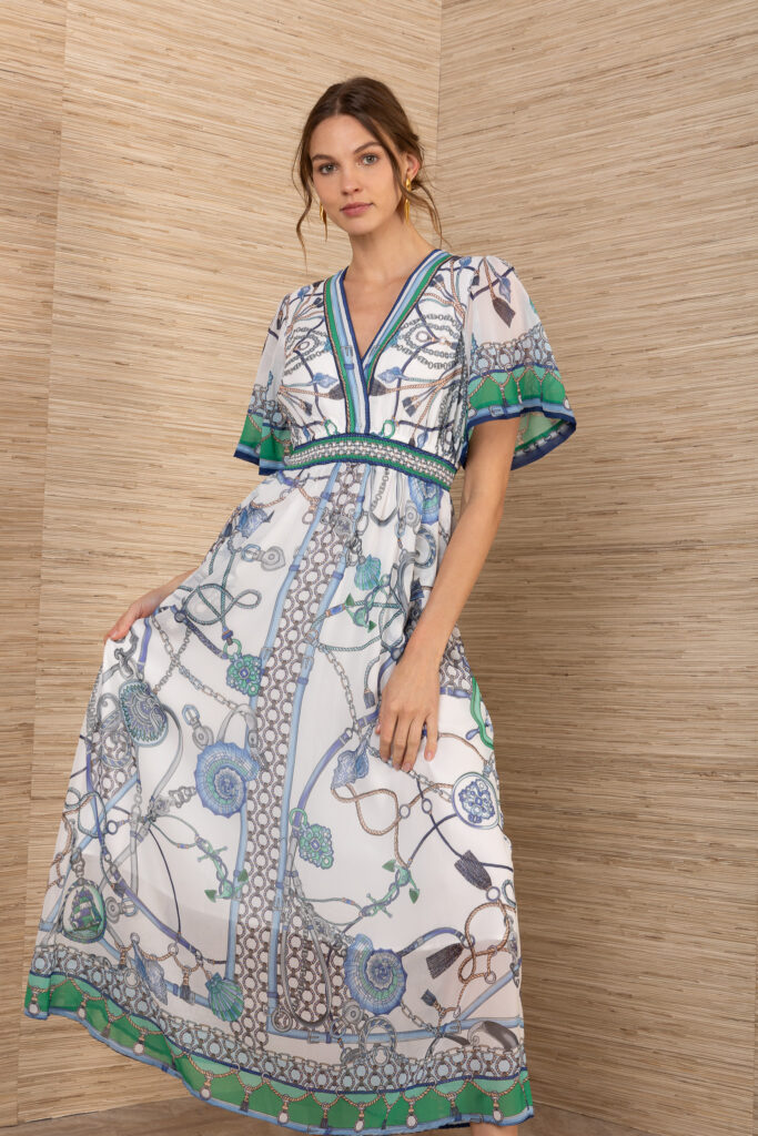 Hale Bob Blue Print Dress