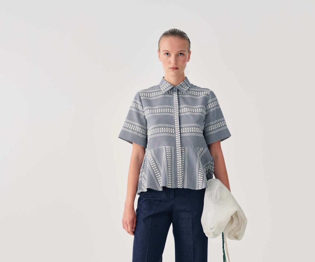 Beatrice B Cotton Shirt with Geometric Print