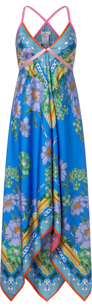 Charlotte Sparre Scarf Dress Reversible Blue