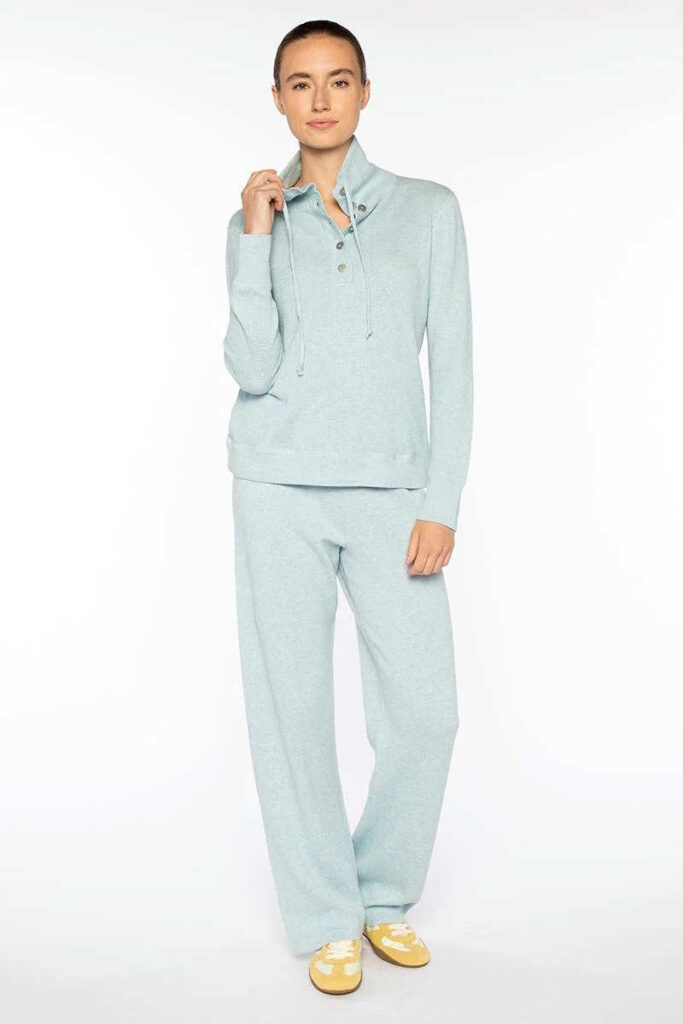 Kinross Textured Drawstring Pullover
