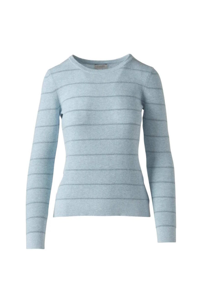 Kinross Thermal Lurex Crew Mist