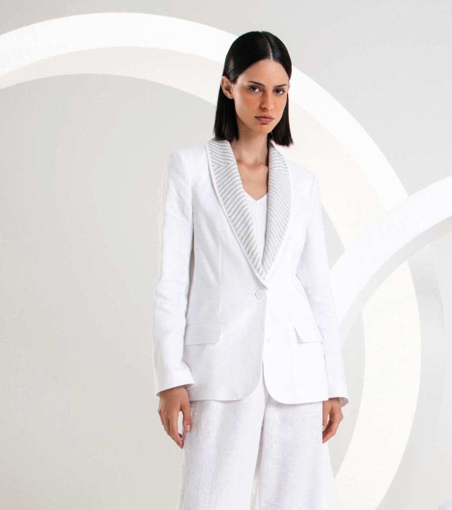 Purotatto White Jacket Sequin Trim