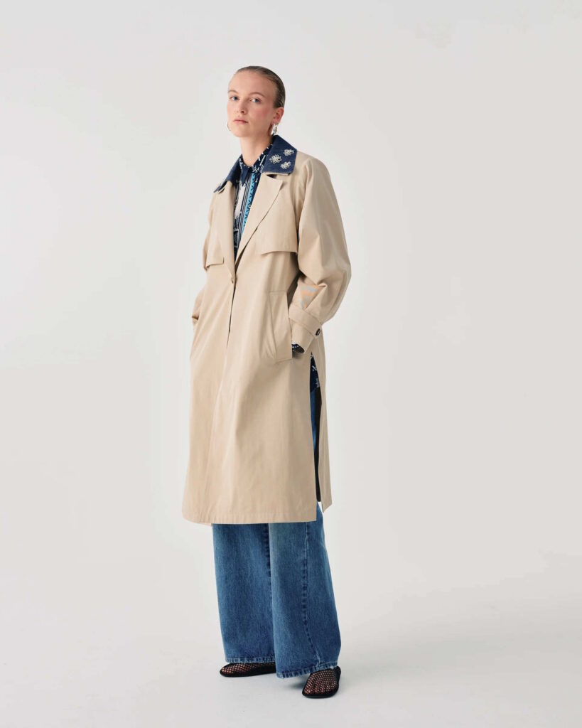 Beatrice B Long Trench Coat