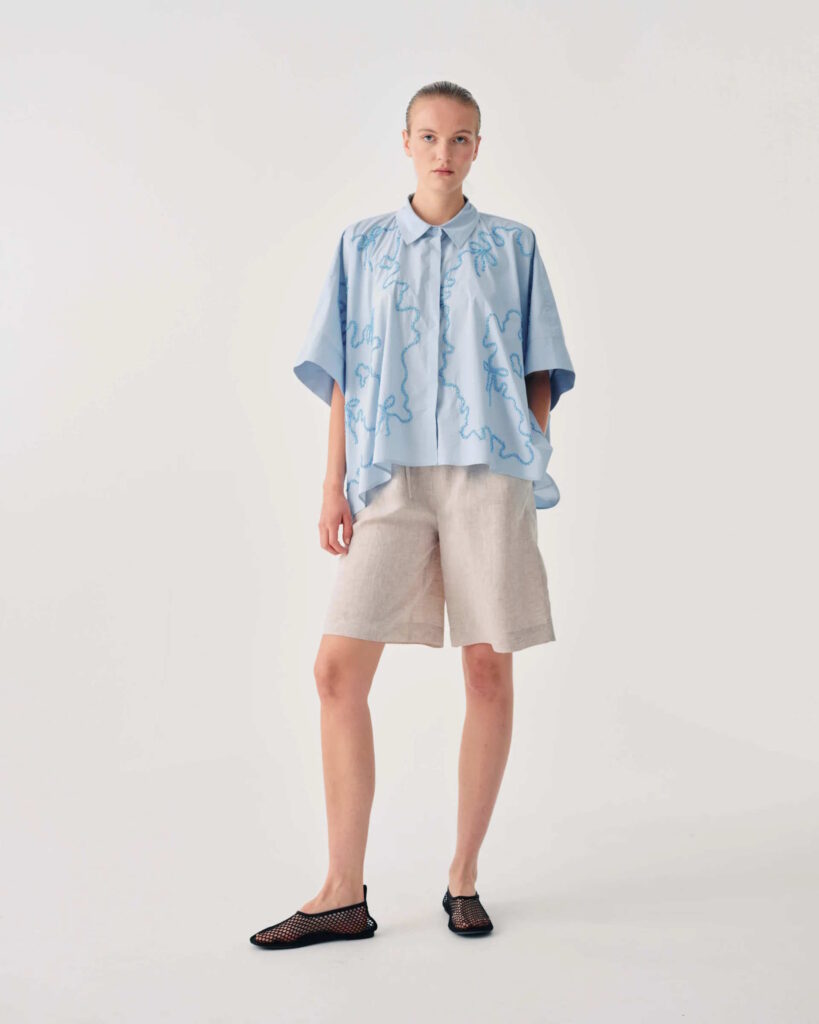 Beatrice B Shirt with Contrast Embroidery