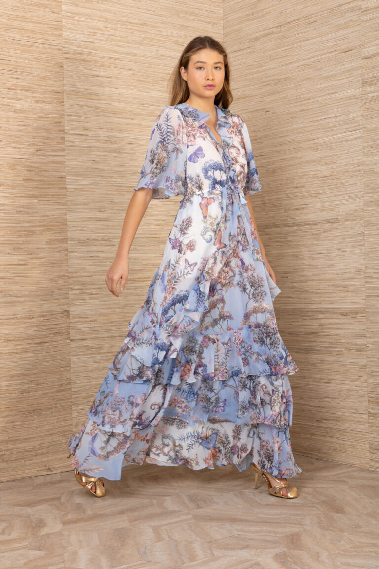 Hale Bob Long Dress Blue