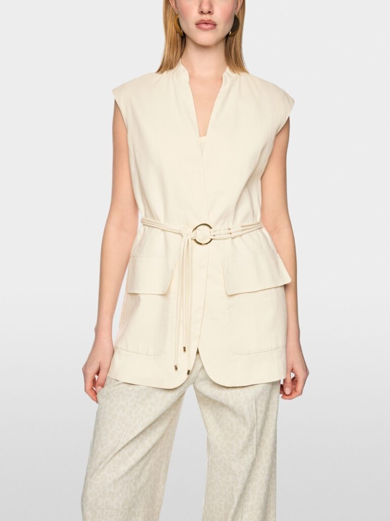 Marc Cain Long Linen Safari Vest