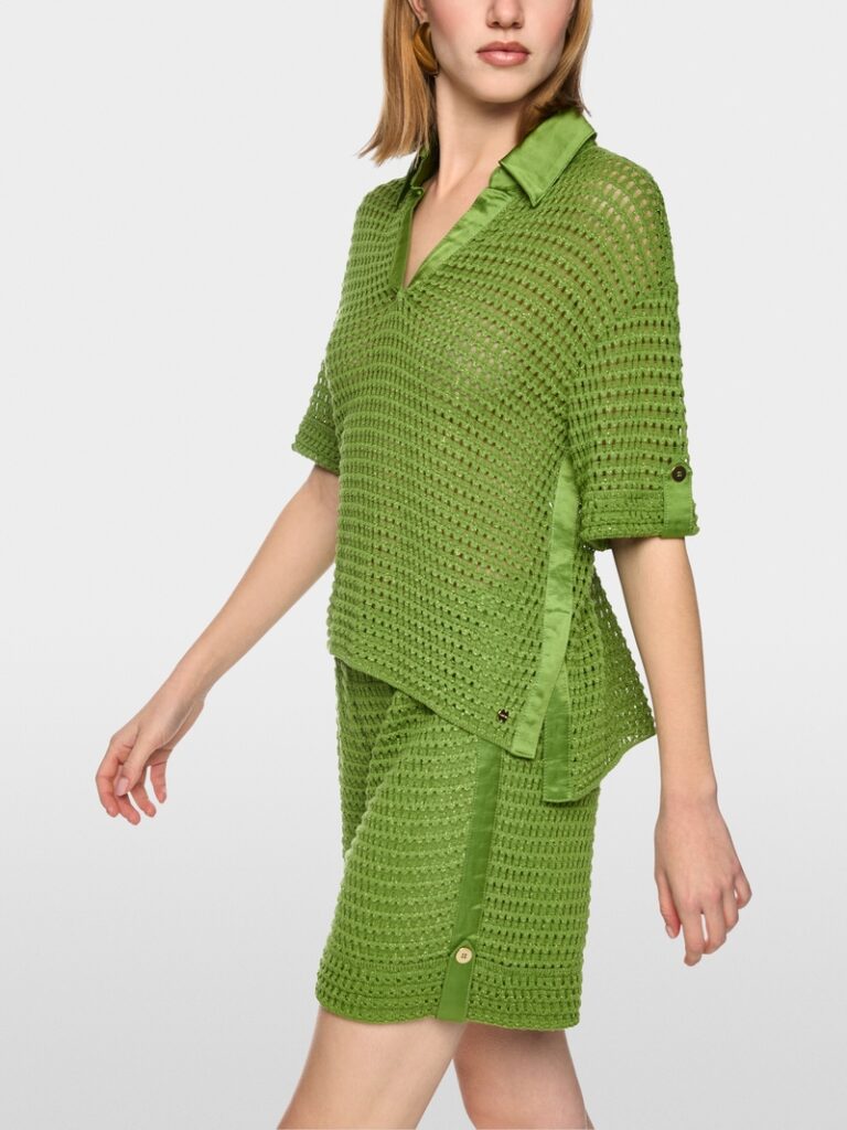 Marc Cain Openwork Green Sweater