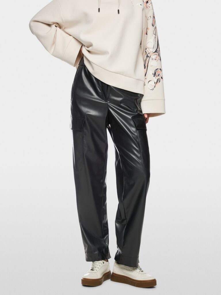 Marc Cain Faux Leather Trousers