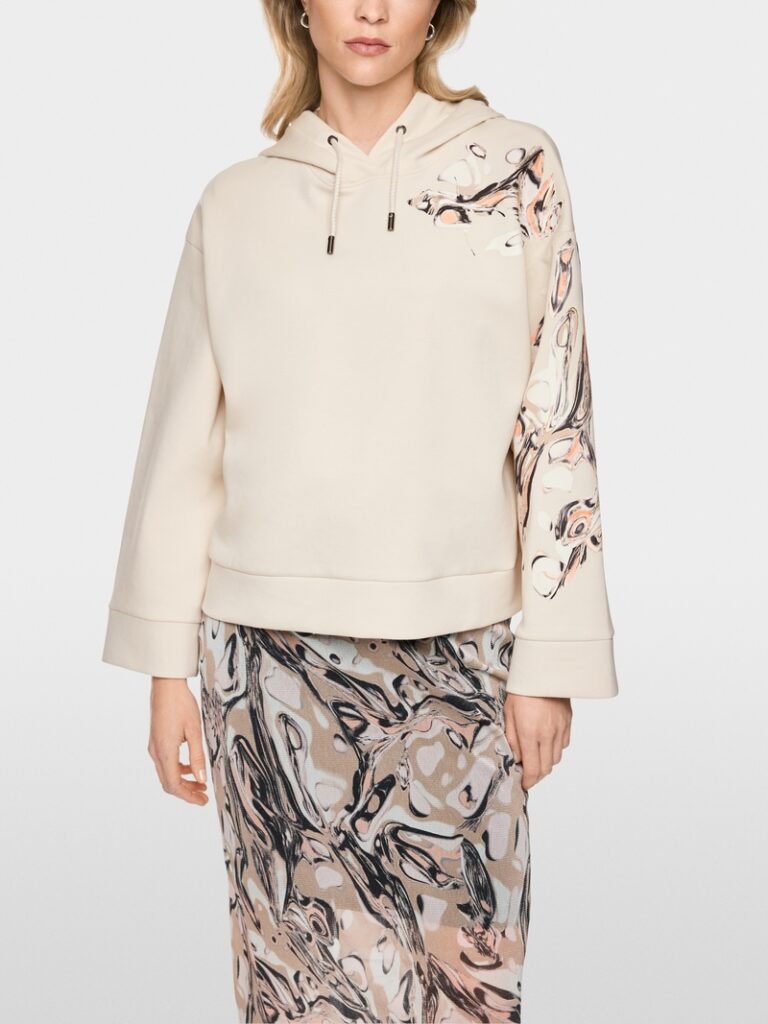 Marc Cain Oversized Hooded Sweatershirt